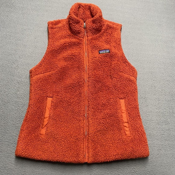 Patagonia Jackets & Blazers - Patagonia‎ Vest Womens Medium Orange Los Gatos Fleece Full Zip Lined STY25216